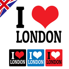 I love London sign and labels