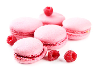 Gentle macaroons isolated on white