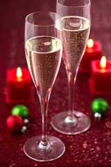 Christmas sparkling wine