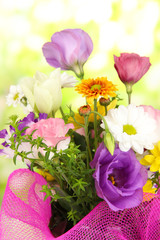 Beautiful flowers on bright background