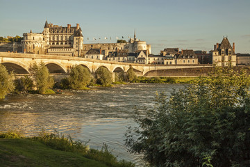 Obraz premium Amboise Chateau and old bridge. France.