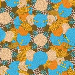 Selbstklebende Fototapeten Colorful floral seamless background pattern © antoniu