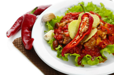 Chili Corn Carne - traditional mexican food,