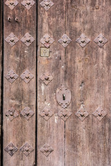 Lock of an old wooden door