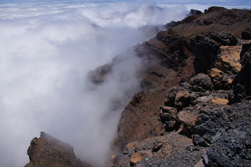 Landscape of lava mountains