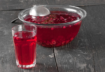 stewed cranberries and other berries
