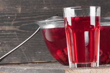 stewed cranberries and other berries