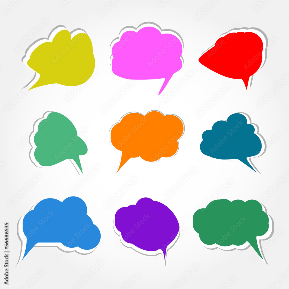 Fototapete set of cloud icon computing concept design