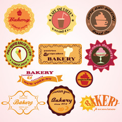 Bakery Labels Set - Vector Illustration
