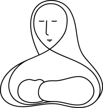 recommend clip art: Mother Mary and Baby Jesus