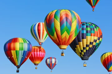 Foto auf Acrylglas Ballon bunte Heißluftballons