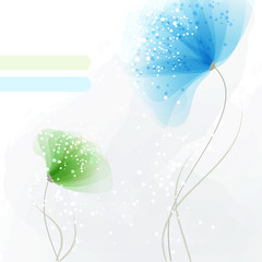 vector background with soft flowers