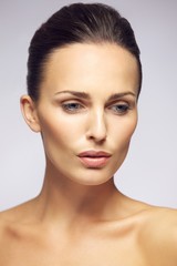 Obraz premium Beautiful young lady with natural makeup