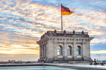 Reichstag in sunset