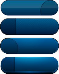 Dark-blue high-detailed modern web buttons.