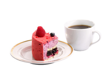 cake with a cup of tea
