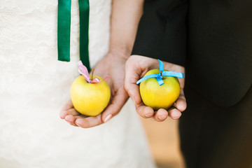 apple in the hands