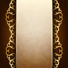 Vintage frame with gold ornament, the idea for the menu - 56692552