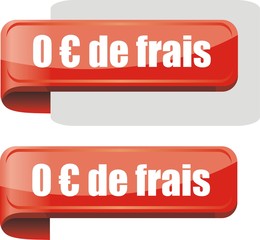 étiquette bordure 0 € de frais