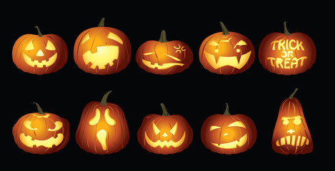 Halloween Pumpkin lanterns designs