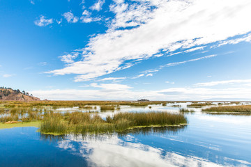 Lake Titicaca,South America, located on border of Peru
