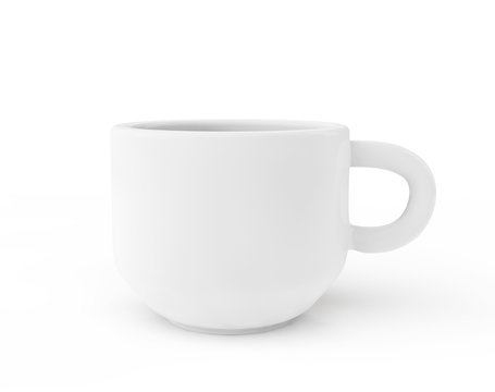 White ceramic coffee cup