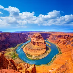 Papier Peint photo autocollant Parc naturel Arizona Horseshoe Bend méandre du fleuve Colorado