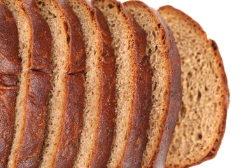 Slices of brown bread.