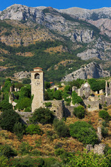Fototapeta na wymiar Ruins of ancient town of Bar in Montenegro