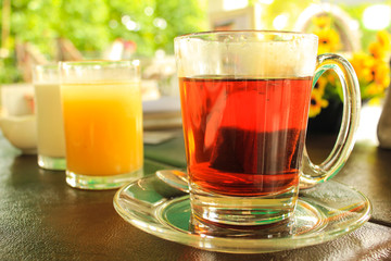 Cup of tea and spoon