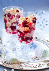 Eton Mess with cranberry