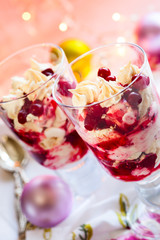 Eton Mess with cranberry