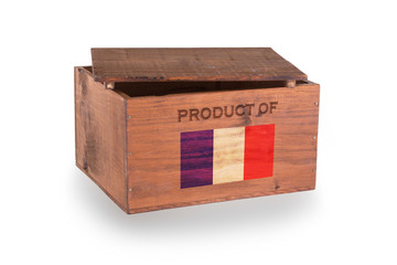 Wooden crate isolated on a white background
