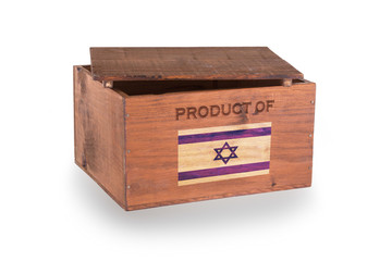 Wooden crate isolated on a white background
