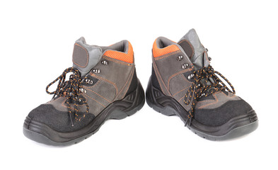 Sport man's boots. Front view.