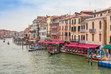 Grand Canal and palaces in Venice, Italy