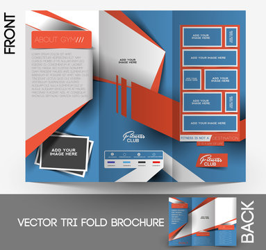 Fitness Center Tri-Fold Mock up & Brochure Design