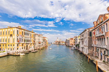 Fototapeta na wymiar Grand Canal on sunny day, Venice