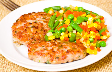 Burger with Mixed vegetables