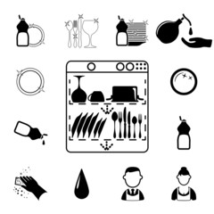 Icons set Cleaning