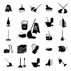 Icons set Cleaning