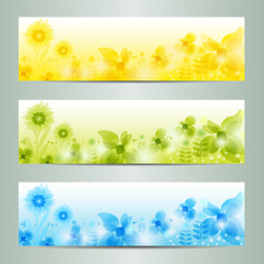 Abstract Flower Vector Background / Brochure Template / Banner.