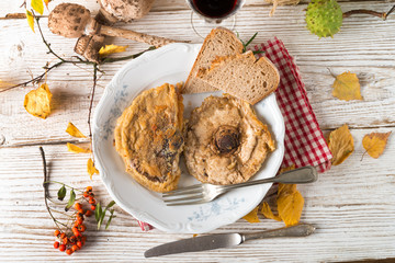 roasted parasol mushroom