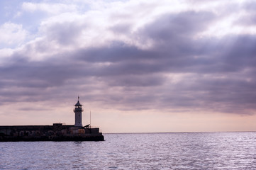 Fototapeta premium Lighthouse. The city of Yalta.