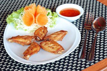 deep fry chicken wings