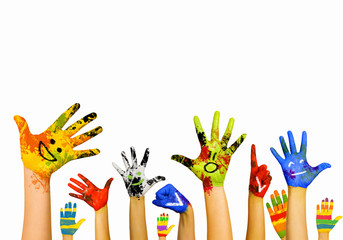 Hands in paint