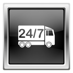 24 7 delivery truck icon