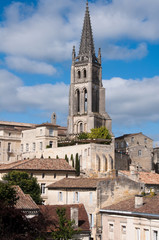 Fototapeta na wymiar Bell Tower of monolityczne Kościół, Saint-Emilion, Francja