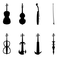 Set of violin icons