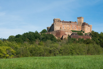 Fototapeta na wymiar Castle of Castelnau-Bretenoux, Prudhomat (France)